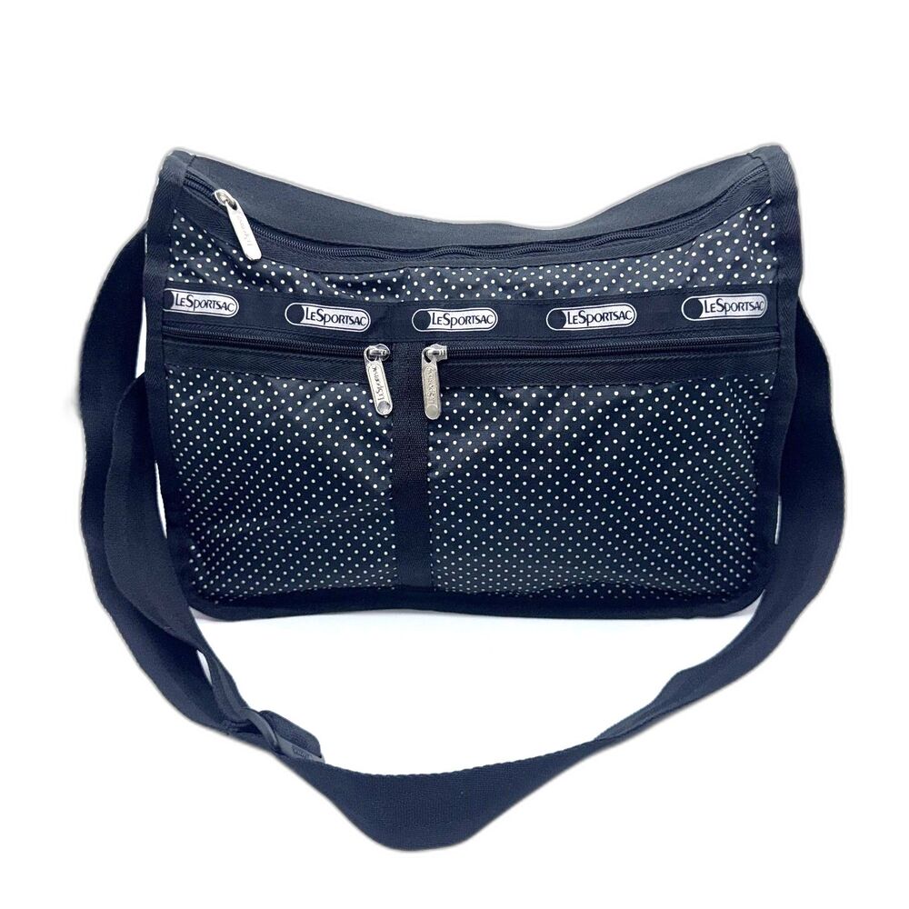 LeSportsac Polka Dot Deluxe Everyday Bag - Black/White